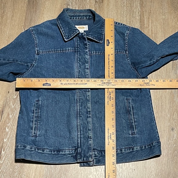 Talbots Petites Denim Jacket Blue Button Front Casual Classic Women's P - Picture 4 of 7